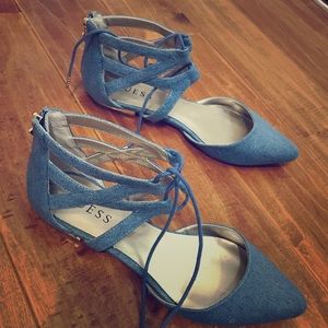 GUESS Blue Pointed Sandals